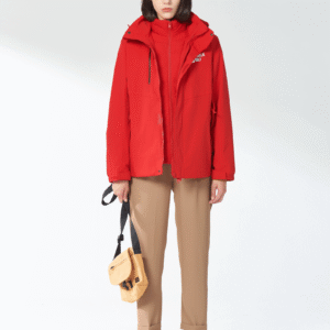 Double-layer windbreaker down jacket